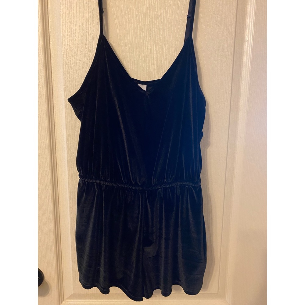 Forever 21 black suede romper